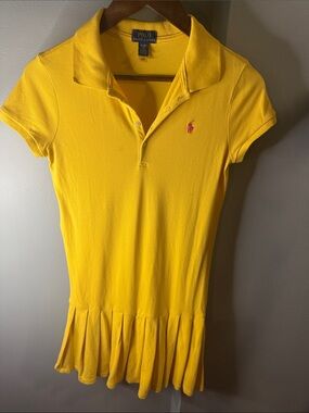 Polo by Ralph Lauren Bright Yellow Polo Dress with Pink Pony